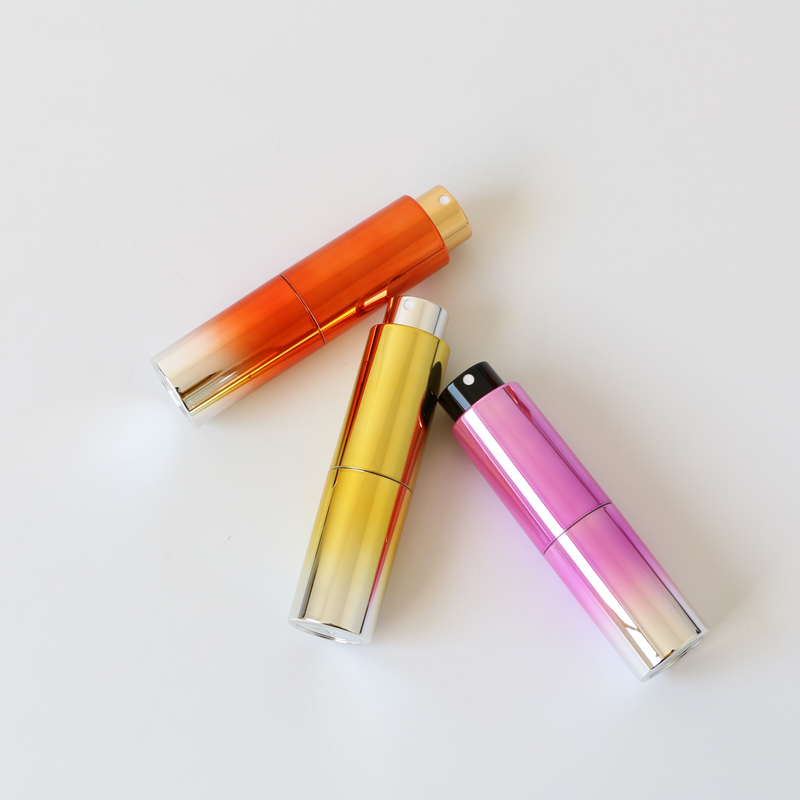 高檔20ml塑料旋轉噴霧瓶 玻璃內膽 表面電鍍工藝