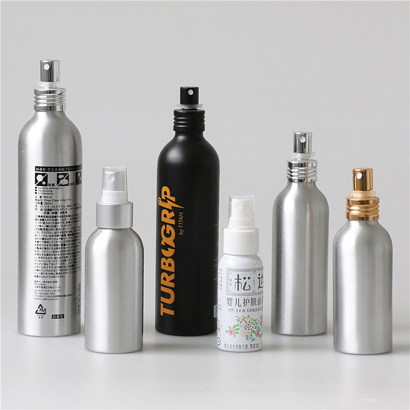 定制50ml 100ml 150ml 200ml化妝品噴霧鋁瓶 鋁制包裝瓶
